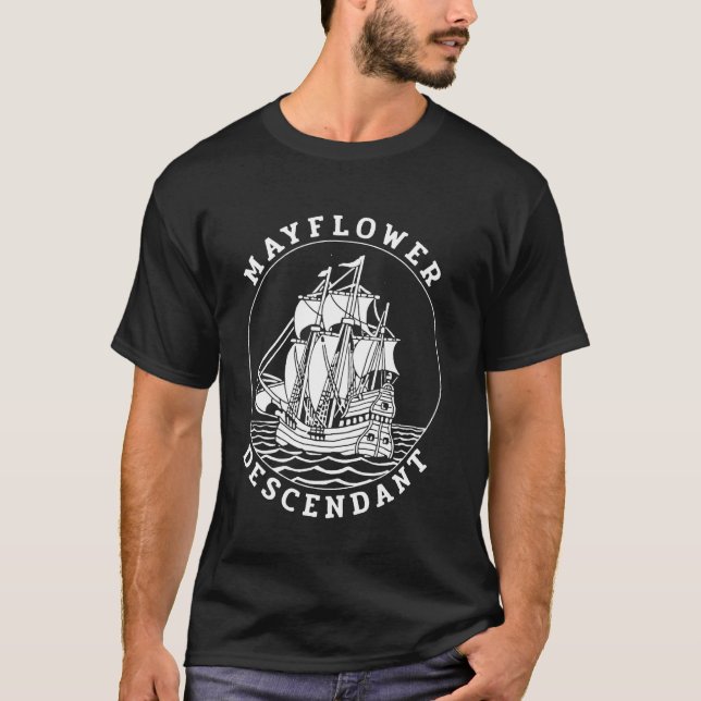 Mayflower-Nachkomme T-Shirt (Vorderseite)