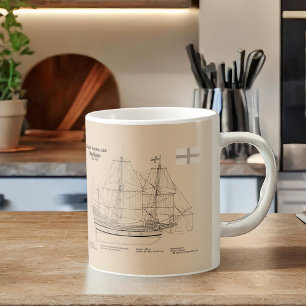 Mayflower - SchiffskBlueprint-Pläne SD Kaffeetasse