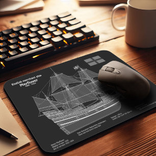 Mayflower - Schiffsplan PD Mousepad