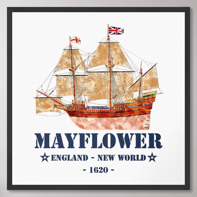 Mayflower Tall Ship - England in New World im Jahr Fotodruck (Von Creator hochgeladen)