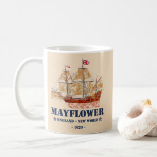 Mayflower Tall Ship - England in New World im Jahr Kaffeetasse