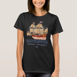 Mayflower Tall Ship - England in New World im Jahr T-Shirt