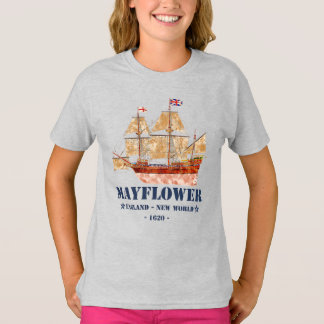 Mayflower Tall Ship - England in New World im Jahr T-Shirt