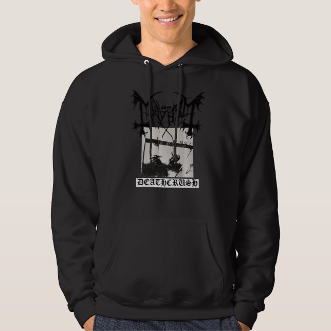 Mayhem Deathcrush Original Front & Back Print Blac Hoodie (Vorderseite)