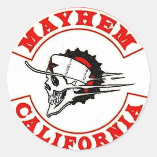 Mayhem Moto Logo Runder Aufkleber
