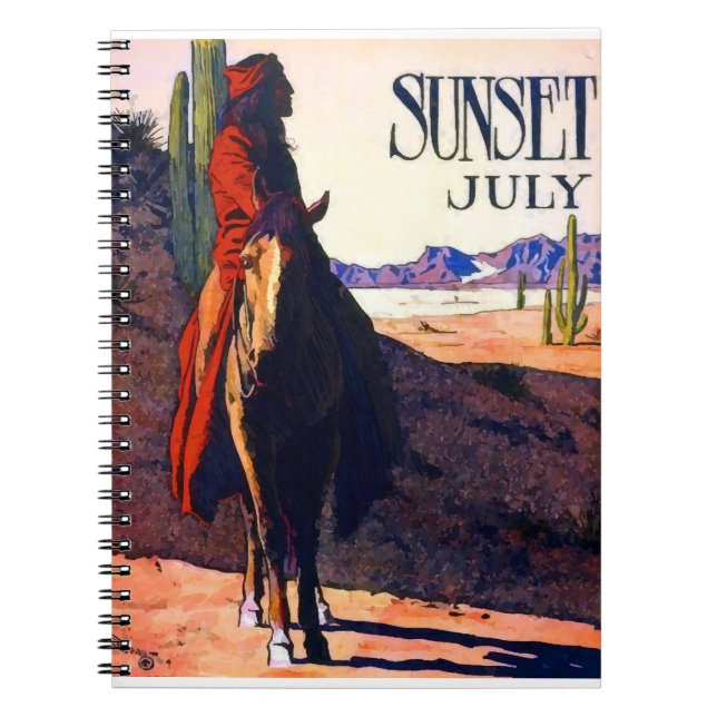 Maynard Dixon Sunset July Notizblock (Vorderseite)
