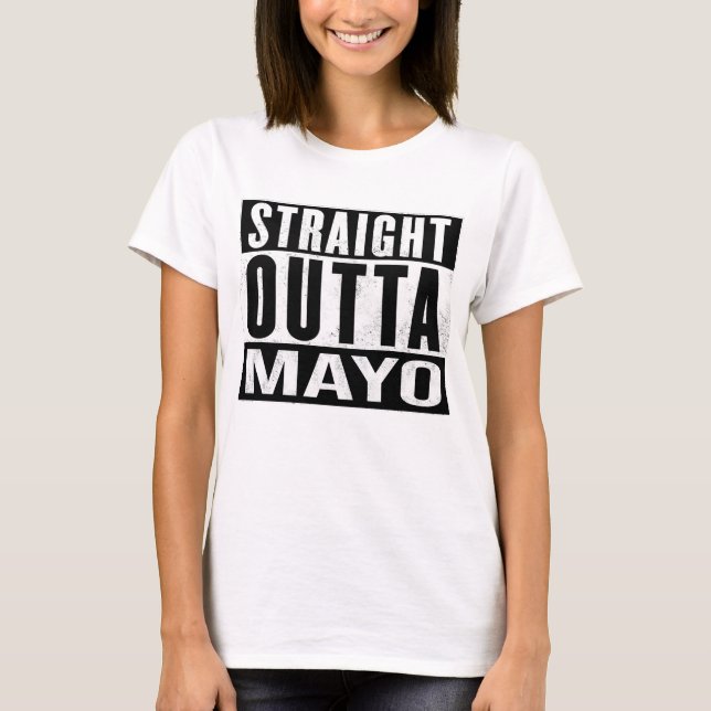 Mayo Ireland - Straight Outta Mayo - Irisch T-Shirt (Vorderseite)