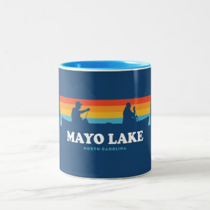 Mayo Lake North Carolina Canoe Zweifarbige Tasse