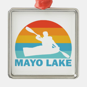 Mayo Lake North Carolina Kayak Ornament Aus Metall