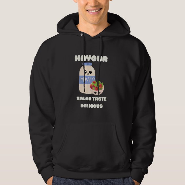 mayo mayonaise mayonnaise cute kawaii mayo salad f hoodie (Vorderseite)