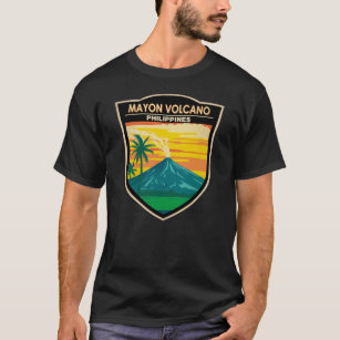 Mayon Volcanes Philippinen Reisen Kunst Vintag T-Shirt