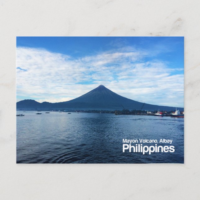 Mayon Volcano Albay Philippinen Postcard Postkarte (Vorderseite)