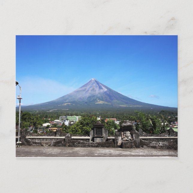 Mayon Volcano Postkarte (Vorderseite)