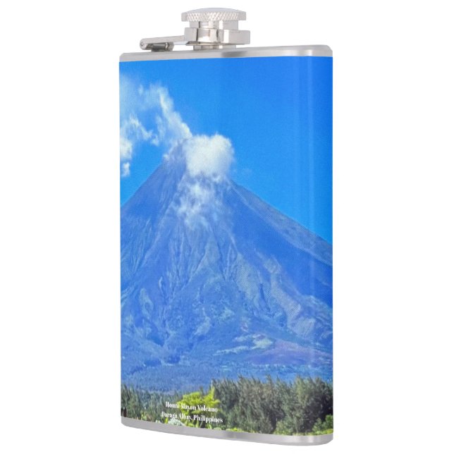 Mayon-Vulkan, Philippinen -  Flachmann (Links)