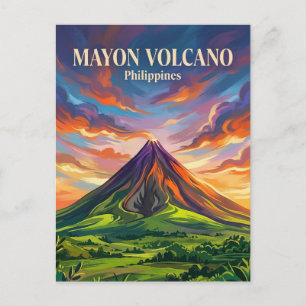 Mayon Vulkan Philippinen Postkarte
