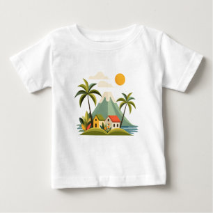 Mayon-Vulkan – Tropisches Insellandschaftsdesign Baby T-shirt