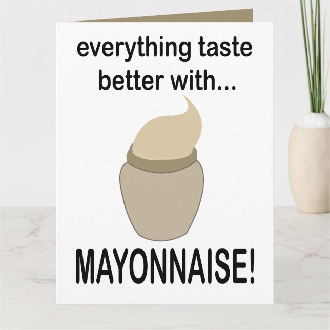 Mayonnaise Sauce Food Funny Mayonnaise Karte (Vorderseite)