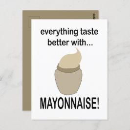 Mayonnaise Sauce Food Funny Mayonnaise Postkarte