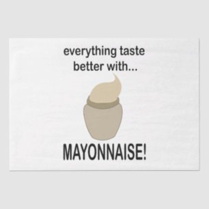 Mayonnaise Sauce Food Funny Mayonnaise Seidenpapier