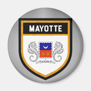 Mayotte Flag einzigartige moderne coole Textur-Pro Magnet