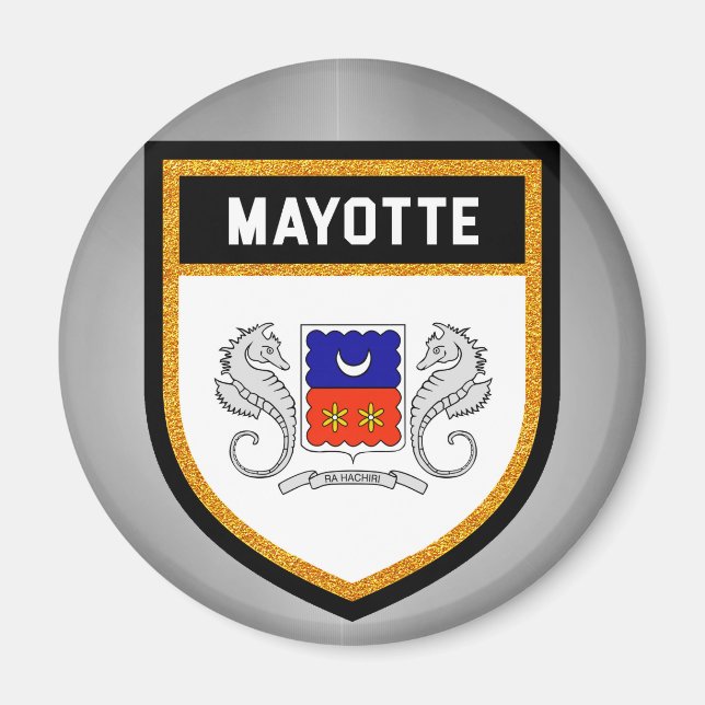 Mayotte Flag einzigartige moderne coole Textur-Pro Magnet (Vorne)