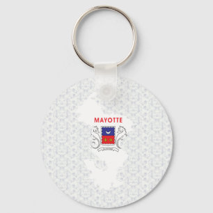 Mayotte Flag Karte Schlüsselanhänger