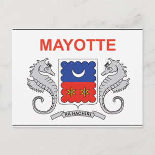 Mayotte Flag Postkarte