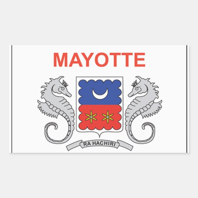 Mayotte Flag Rechteckiger Aufkleber (Vorderseite)