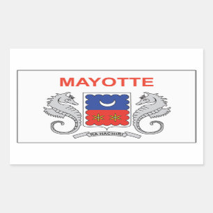 Mayotte Flag Rechteckiger Aufkleber