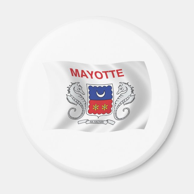 Mayotte-Flagge-Magnet Magnet (Vorne)