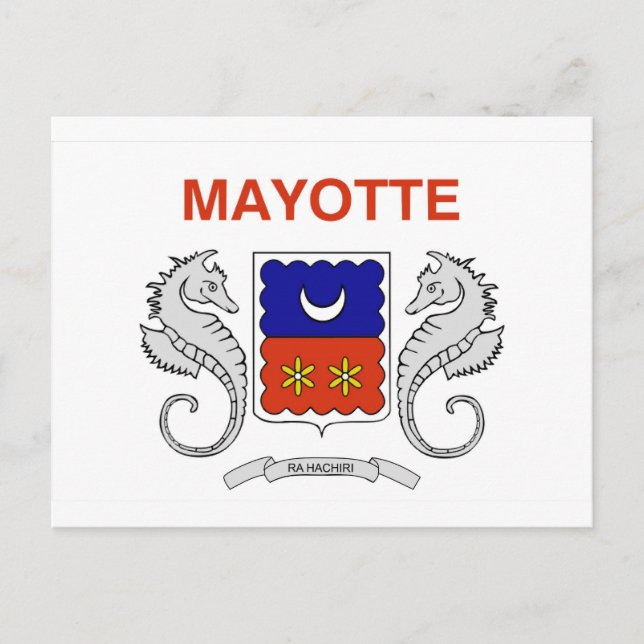 Mayotte-Flagge Postkarte (Vorderseite)