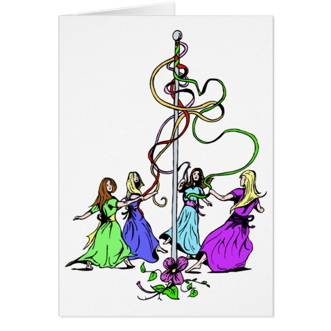 Maypole Dancers Card (Vorne)