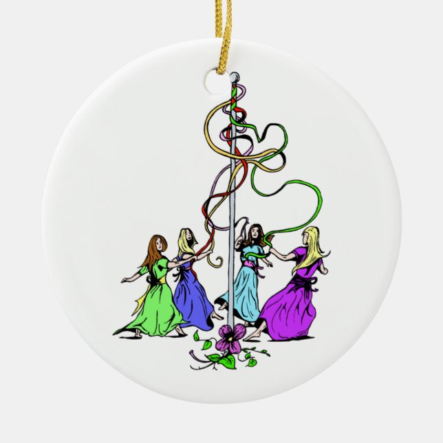 Maypole Dancers Keramikornament (Vorne)