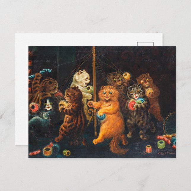 Maypole | Louis Wain | Postkarte (Vorne/Hinten)
