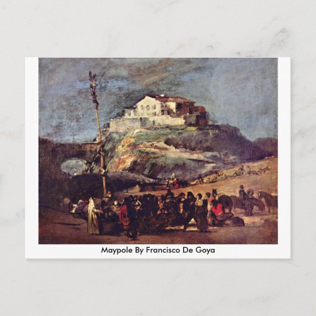 Maypole von Francisco De Goya Postkarte (Vorderseite)