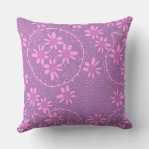 Maz Floral Bubbles Polka Dot Dusty Lila Pink Kissen