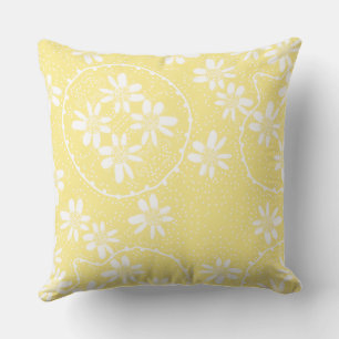 Maz Floral Bubbles Polka Dot Lemon Kissen