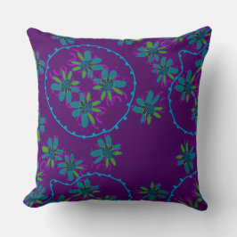 Maz Floral Bubbles Simple Lila Multi Kissen