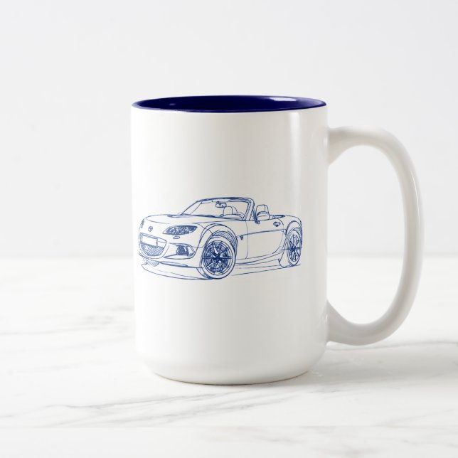 Maz Miata MX5 2013 Zweifarbige Tasse (Rechts)
