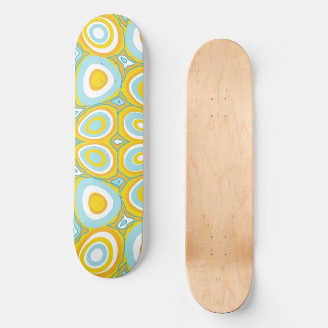 Maz Psychedelic Eggs - Duck Egg Blue White Orange Skateboard (Vorderseite)