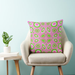 Maz Psychedelic Eggs - Green Gray Pink Kissen