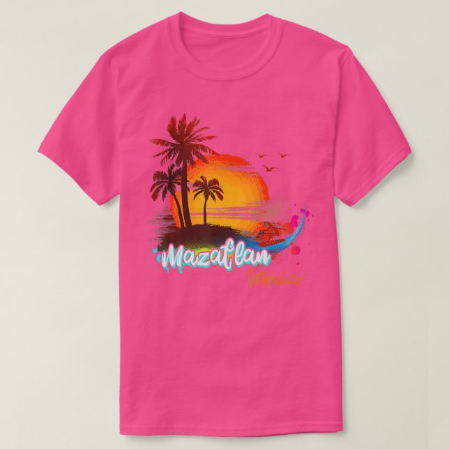 Mazatlan Mexico Beach Sommerferien Palmen Bäume S T-Shirt (Design vorne)