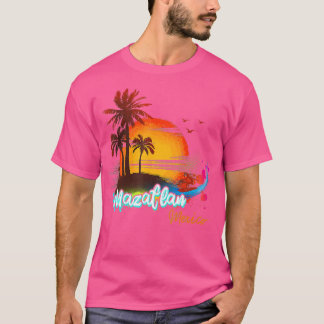 Mazatlan Mexico Beach Sommerferien Palmen Bäume S T-Shirt