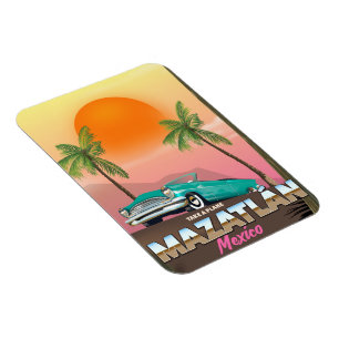 Mazatlán Mexico Reiseplakat Magnet