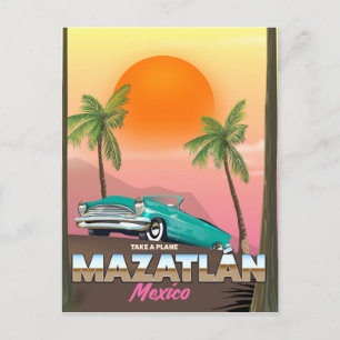 Mazatlán Mexico Reiseplakat Postkarte