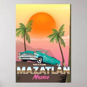 Mazatlán Mexiko Reiseplakat Poster