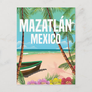 Mazatlán Mexiko Vintages Strandprospekt Postkarte