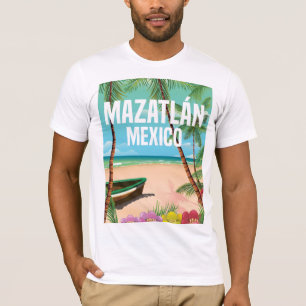 Mazatlán Mexiko Vintages Strandprospekt T-Shirt