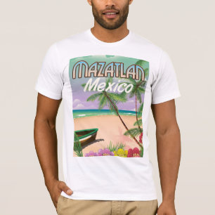 Mazatlan Strand Mexiko Reiseplakat T-Shirt