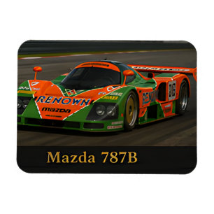 Mazda 787B Klassischer Le Mans Rennwagen Vintage Magnet